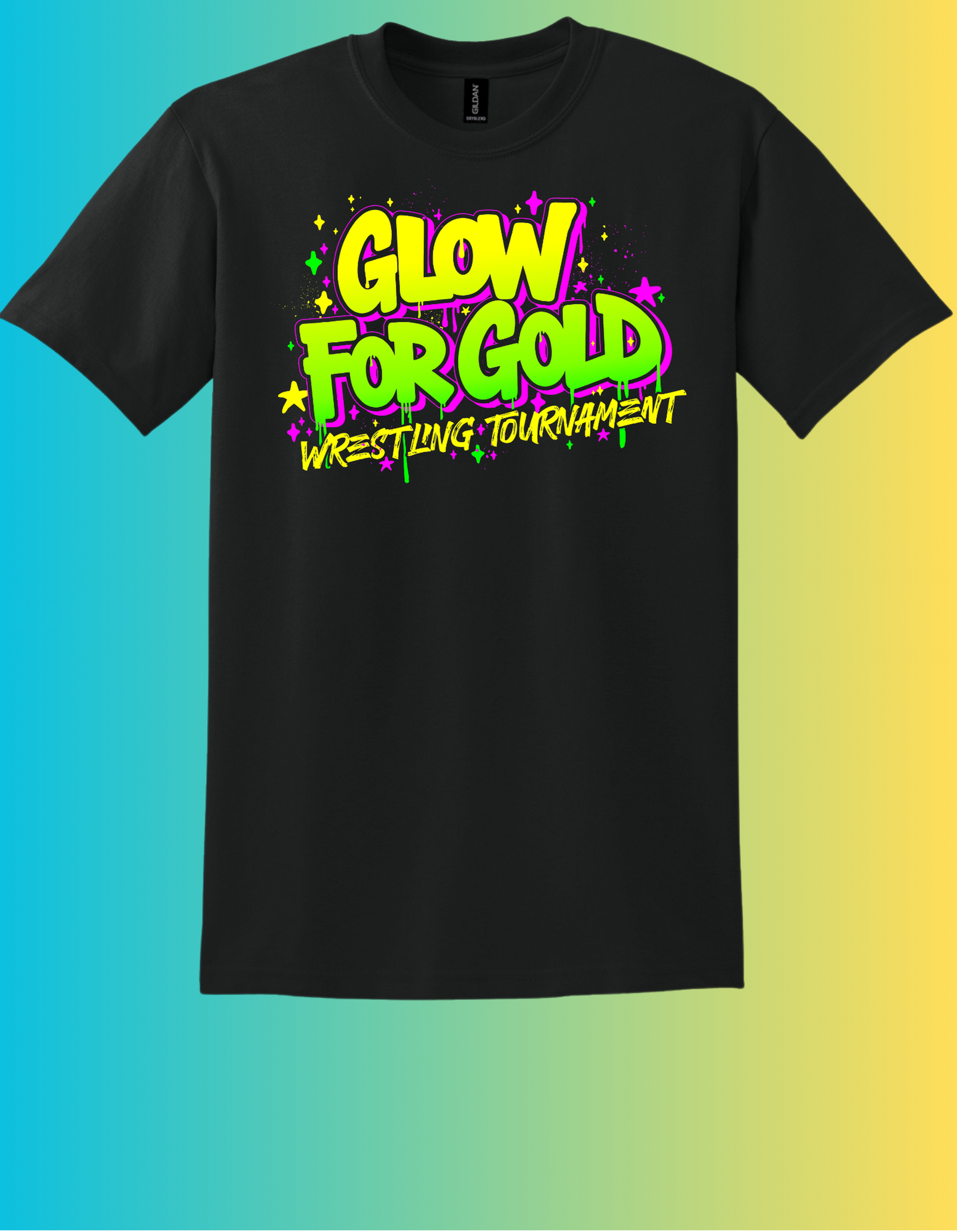 🔥 Glow for Gold Wrestling Tournament Tee 🔥