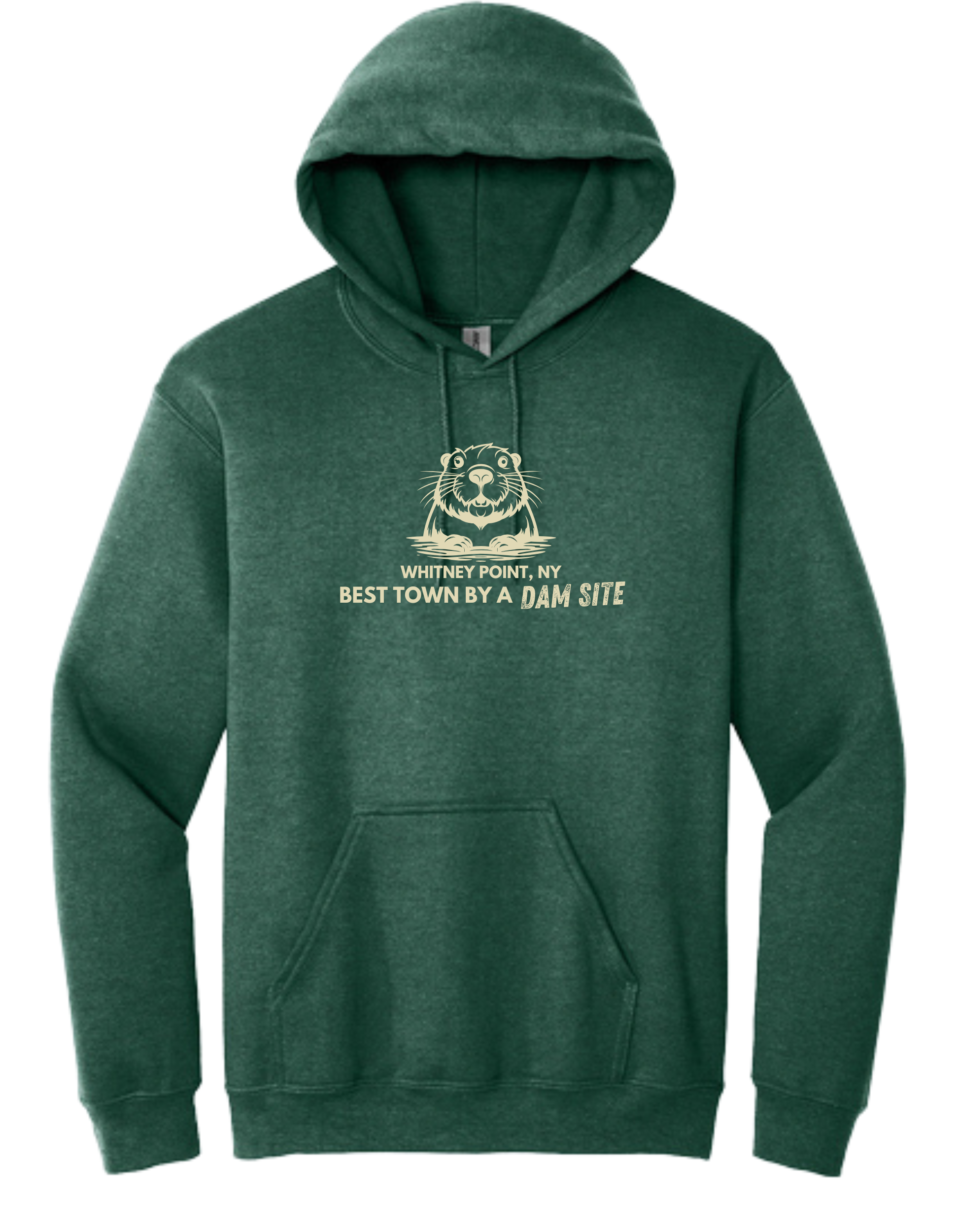 🦫 Whitney Point “Best Town by a Dam Site” Embroidered Hoodie