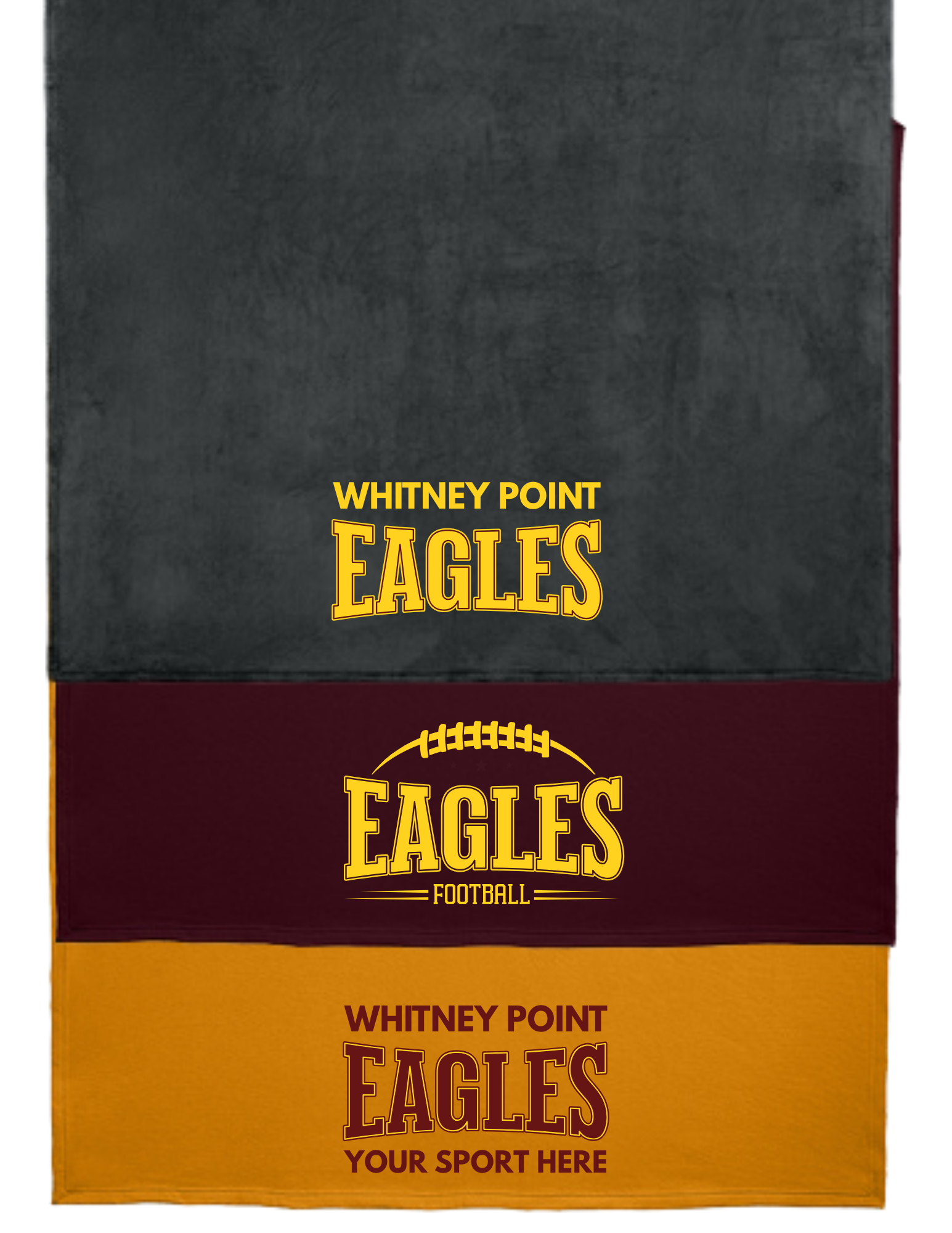 🦅 Whitney Point Eagles Embroidered Blanket
