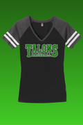 DM476 District® Women’s Game V-Neck Tee Talons Baseball print
