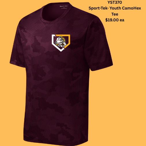 🦅Youth Civic Talons Sport-Tek® CamoHex Performance Tee – $19 Each