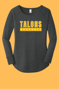 DT132L Ladies Wide Neck Raglan Tee (Printed) Talon's Block Font Baseball